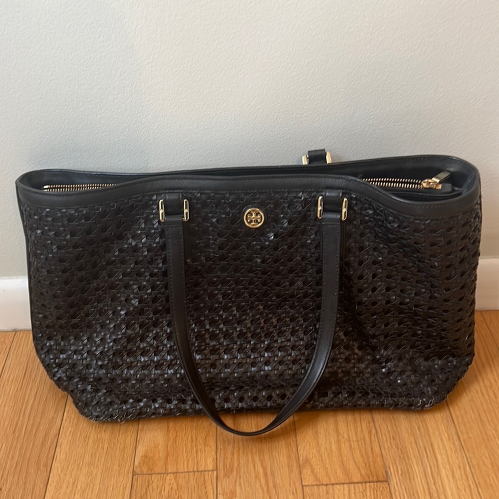 Gently used Tory Burch computer bag black